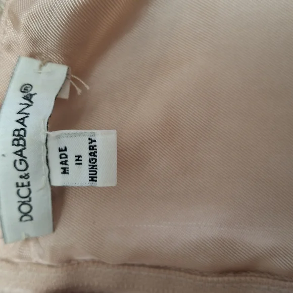 DOLCE & GABBANA girls 7/8 Kitchen Dress With Blue Gem Buttons - Picture 8 of 11